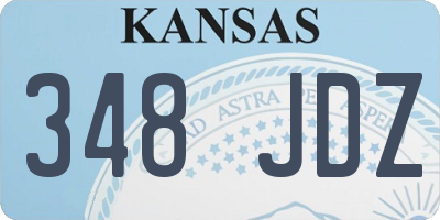 KS license plate 348JDZ