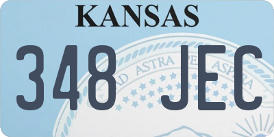 KS license plate 348JEC