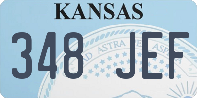 KS license plate 348JEF