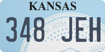 KS license plate 348JEH