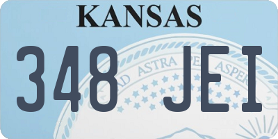 KS license plate 348JEI