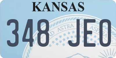 KS license plate 348JEO