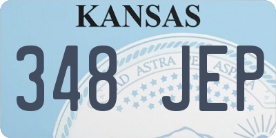 KS license plate 348JEP