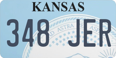 KS license plate 348JER