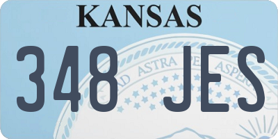 KS license plate 348JES