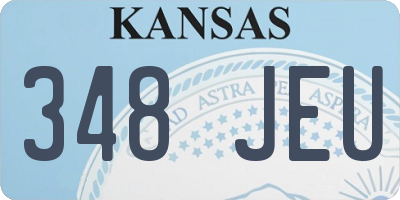 KS license plate 348JEU