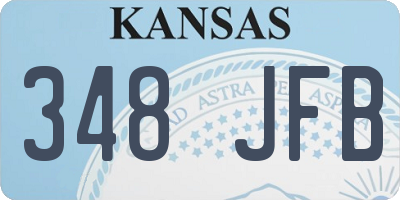 KS license plate 348JFB