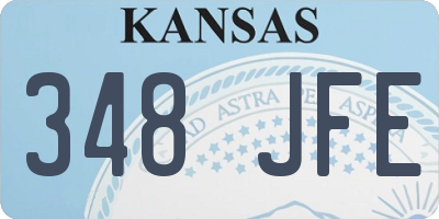 KS license plate 348JFE
