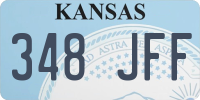 KS license plate 348JFF