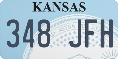 KS license plate 348JFH