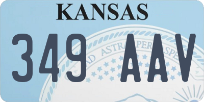 KS license plate 349AAV