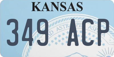 KS license plate 349ACP