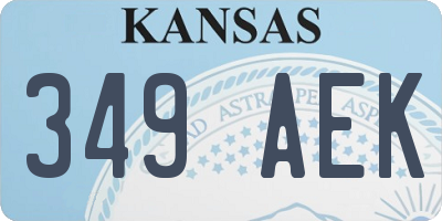 KS license plate 349AEK