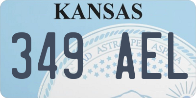 KS license plate 349AEL