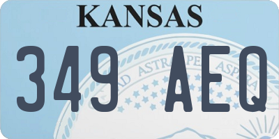 KS license plate 349AEQ