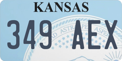 KS license plate 349AEX