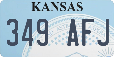 KS license plate 349AFJ