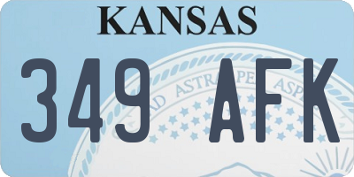 KS license plate 349AFK