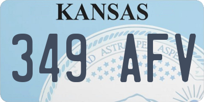 KS license plate 349AFV
