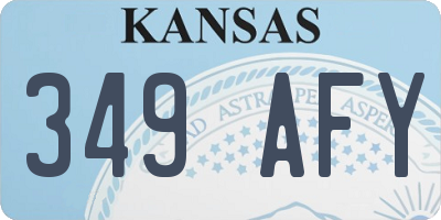 KS license plate 349AFY