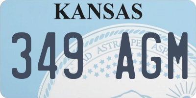 KS license plate 349AGM