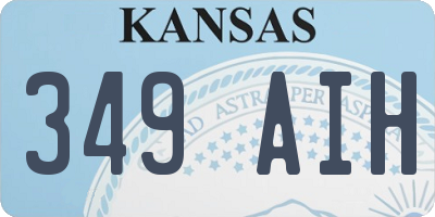 KS license plate 349AIH