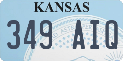 KS license plate 349AIQ