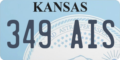 KS license plate 349AIS