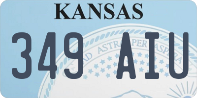 KS license plate 349AIU