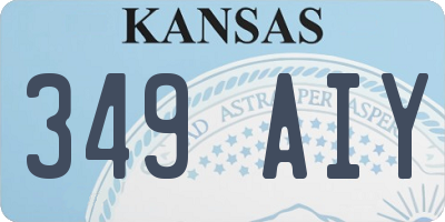 KS license plate 349AIY