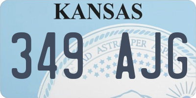KS license plate 349AJG