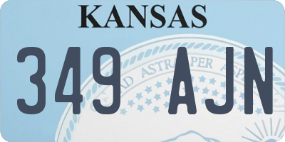 KS license plate 349AJN