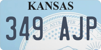 KS license plate 349AJP