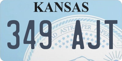 KS license plate 349AJT