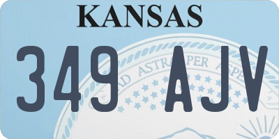KS license plate 349AJV