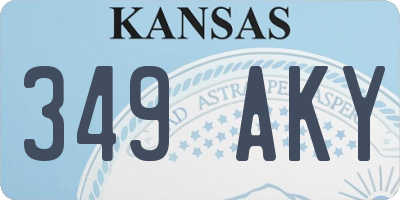 KS license plate 349AKY