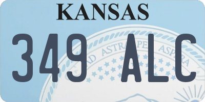 KS license plate 349ALC