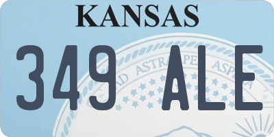 KS license plate 349ALE