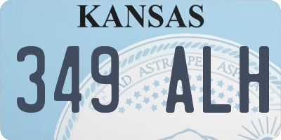 KS license plate 349ALH
