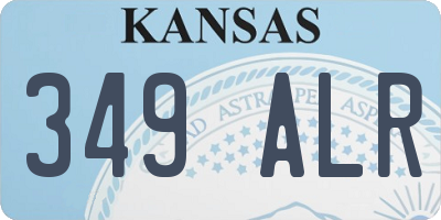 KS license plate 349ALR
