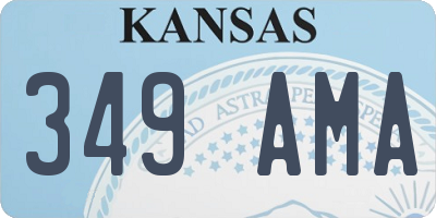 KS license plate 349AMA