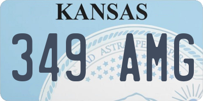 KS license plate 349AMG