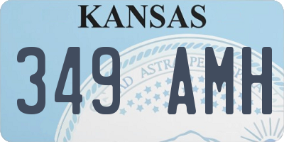 KS license plate 349AMH