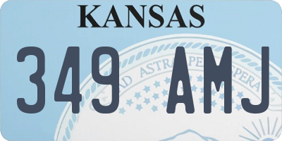 KS license plate 349AMJ