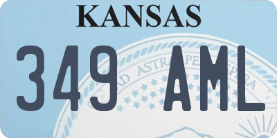 KS license plate 349AML