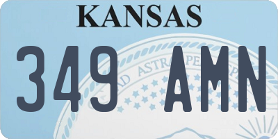 KS license plate 349AMN