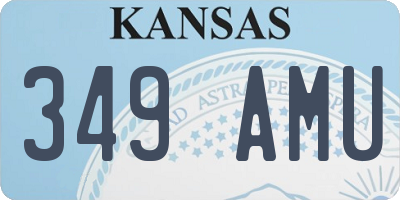KS license plate 349AMU