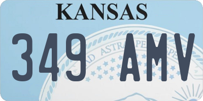KS license plate 349AMV