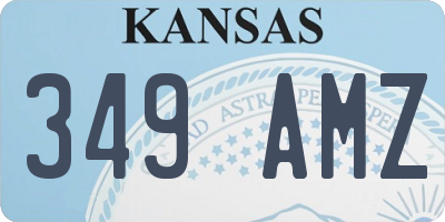 KS license plate 349AMZ