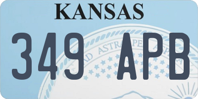 KS license plate 349APB